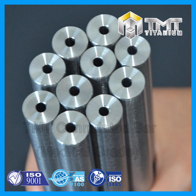 BARRE D'ASTM F136/TI-6AL-4V ELI/GR23 CANNULATED